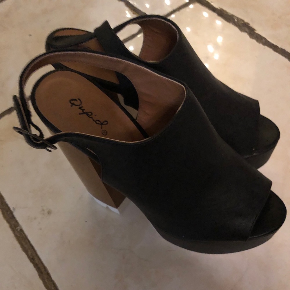 New Qupid highest heel leather booties  last day
